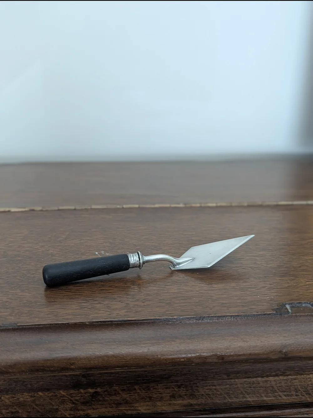 Wood & Silver Cheese Trowel • Diamond Palette Knife